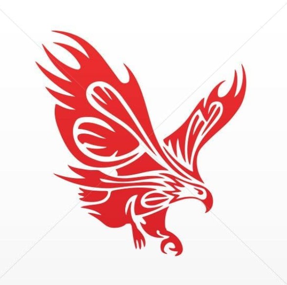 სტიკერი არწივი (წითელი) 35x30 სმ